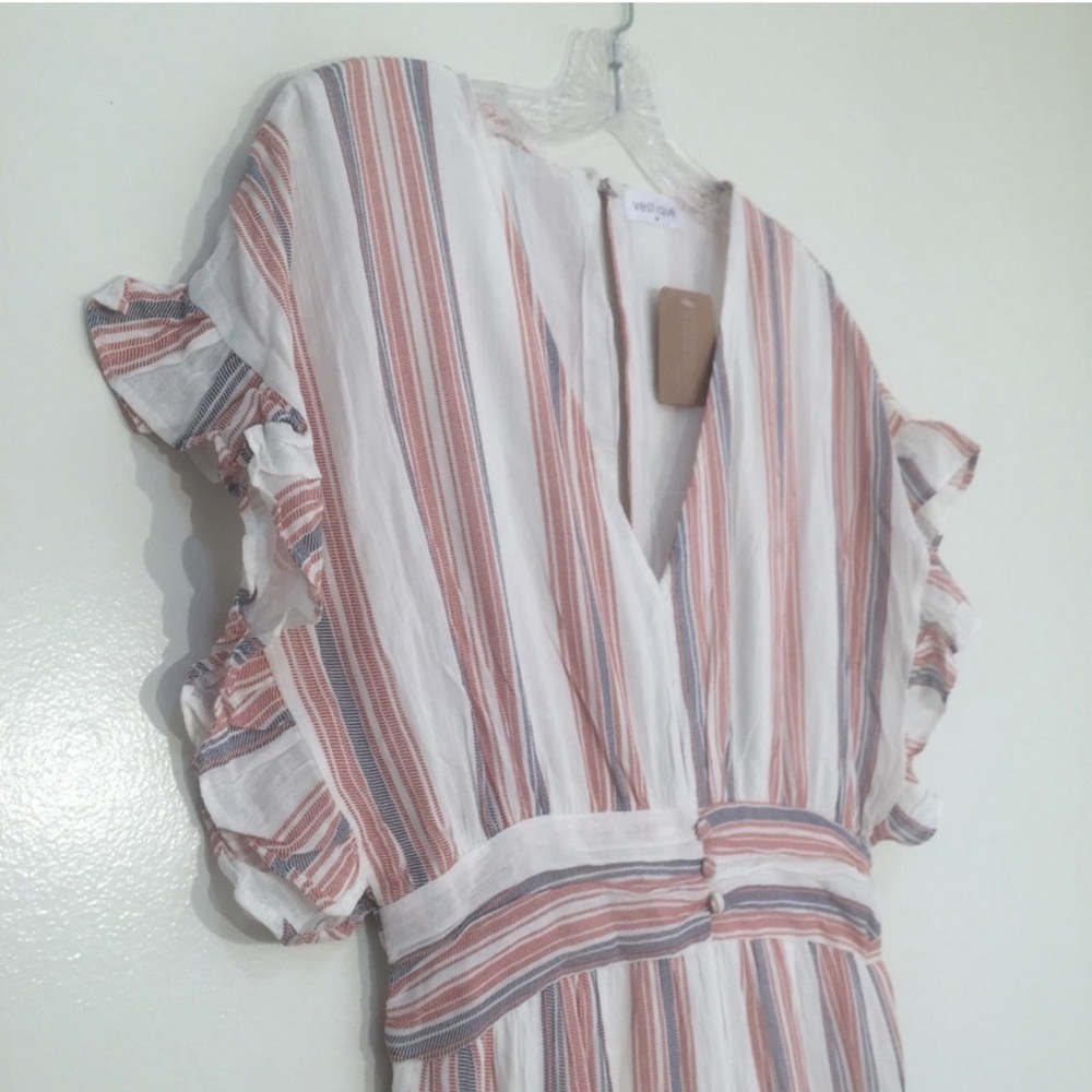 Vestique Hey sweetie bell bottom striped jumpsuit - Picture 3 of 14
